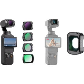 NEEWER Magnetic Variable ND Filter Set and 0.75X Wide Angle Lens Compatible with DJI OSMO Pocket 3 Creator Combo