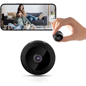 2025 Upgraded Small Hidden Spy Camera Wireless Indoor - WiFi Small Cameras Hidden Wireless - 1080P HD Home Security Camera - Nanny Camera for Pet, Baby - Motion Detection, Night Vision (Black)