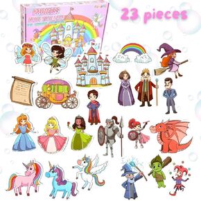 Foam Bath Toys with Storage Bag | Baby Bath Stickers | Shower Toys | Bathtub Toys | Bath Wall Toy | Princess Fairy Tail Foam