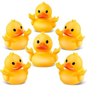 12 Pack Rubber Ducks Jeep Ducks for Ducking, Yellow Mini Ducks in Bulk, Small Funny Rubber Ducks Baby Shower Toys, Kids Bath Summer Beach Pool Toys Birthday Gifts Party Favors