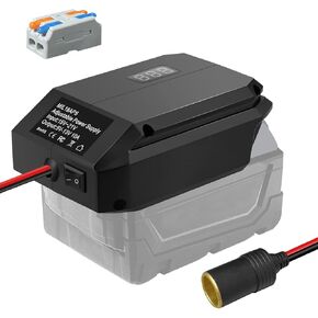 18V to 12V Step Down Converter for Milwaukee M18 18V Battery, Converter for Milwaukee M18 Power Wheel with Cigarette Lighter Adapter DC 5V-13V Buck Converter Regulator Perfect for Car Appliances Use