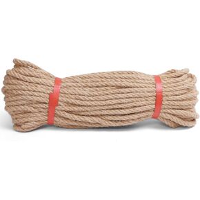 Rope 1/2 Inch 100 Ft Natural Hemp Rope,Twisted Manila Rope,1/2 inch Thick Jute Rope for Crafts, Porch Swing Rope, Hemp Rope for Decor, Railing, Docks, Landscaping