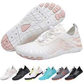 2025 Hiking Barefoot Shoes for Women Men, Grounded Footwear Non-Slip Water Shoes Unisex, Quickdry Wide Toe Barefoot Sneakers Lightweight Breathable Running Biking Swim River