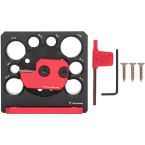 Dowel Maker Jig Kit, 8mm-20mm Adjustable Dowel Cutter, 8 Hole Adjustable Drill Milling Dowel Round Rod Auxiliary Tool for Woodworking