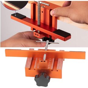 Cabinet Door Jig, Cabinet Door Mounting Jig Punch Locator Drill Template Wood Drilling Dowelling for Installation, Jig Accessories