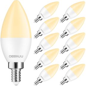 20 Pack LED Candelabra Bulbs 60 Watt Equivalent, E12 LED Bulb Daylight 5000K, Type b Light Bulb, LED Chandelier Bulbs 5.5W, Candelabra Base Bulbs 120V, B11 Candle Light Bulb, Non-Dimmable