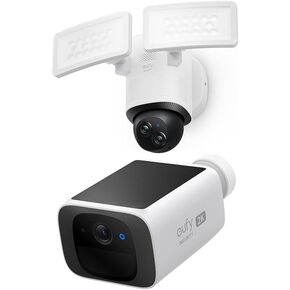 Eufy Security Solocam S220 ، كاميرا أمان الطاقة الشمسية ، الكاميرا اللاسلكية الخارجية + الكاميرا المستعار E340 سلكية ، مقلاة 360 درجة ، 24/7 ، كاميرا مزدوجة ، متوافقة مع HB3
