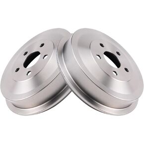 TRQ Rear Brake Drum LH RH Kit Pair Set of 2 for Kia Rio