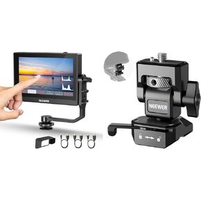 NEEWER F500 5.5 Inch Camera Field Monitor, HDR Touch Screen with 3D LUT, Full HD 1920x1080 IPS 4K HDMI Loop in/Out DSLR Video Waveform Vector Scope, Camera Monitor Mount with QR NATO Clamp Included