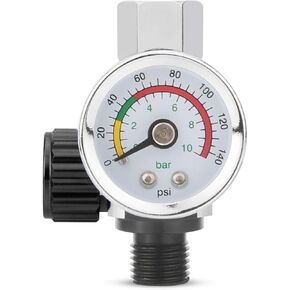 صمام منظم ضبط الهواء مع مقياس الضغط لأدوات الرش والهواء (1/4 "NPT)