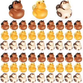Deekin 50 Pcs 2 Inches Horse Ducks Horse Rubber Ducks Horse Party Favors Floating Mini Bulk Rubber Ducks Small Rubber Duck for Cruise Ships for Shower Birthday Gift Activity Horse Party
