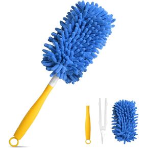 Microfiber Duster for Cleaning, Reusable Duster Refills Compatible with Swiffer Duster, 360 Heavy Duty Dusters Refills for Office, Car, Window, Furniture, Ceiling Fan and Gap Cleaning