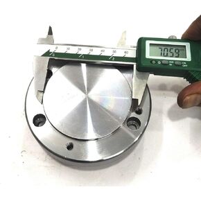 BACK PLATE FOR ROTARY TABLES TO MOUNT CHUCKS (SUPPLIED WITH RELEVANT 3 X TNUTS +BOLTS) (DIA 100 MM- RECESS 70 MM)