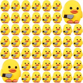 Gejoy 50 Pcs Pumpkin Rubber Ducks Bulk 1.38 Inch Pumpkin Rubber Duck Toy School Classroom Prize for Party Favors Home Table Decorations in Kuwait