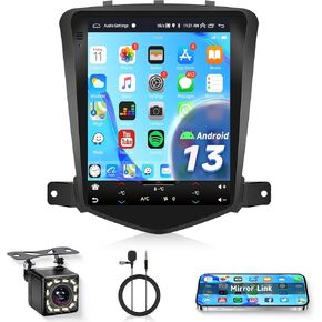 Android 13 Car Stereo Radio for Chevrolet Cruze J300 2009-2014, Rimoody 9.7 inch Touch Screen for Chevy Cruze GPS Navigation WiFi Split Screen Mirror Link Bluetooth FM/RDS EQ SWC + Backup Camera
