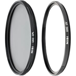 NiSi 46mm UHC Series Filter Bundle (CPL + UV) - Circular Polarizer and UV Lens Protection Filter - Slim Frame, Multi-Layer Coatings, Waterproof, Scratch Resistant, 8K Ultra High Definition
