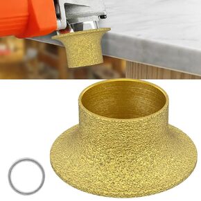 Edge Diamond Grinding Wheel, Profile Hand Diamond Wheel Bullnose Diamond Grinding Wheel Wear Resistant Tile Marble Edge Grinding Wheels 46 Grit 30/35mm for Stone Marble Granite Grinding