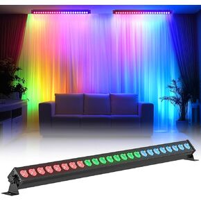 Stage Light Bar,72W 24LEDs RGBW Dj Party Lights Bar 3 in 1 Wash Light Bar Wall Washer Light with DMX Control AutoPlay Sound Activated for Church Christmas Wedding Dance(40 Inches)