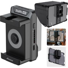Accsoon SeeMo 4K and PowerCage Mini, Turns iPads into a Professional on-Camera Monitors with 4K Streaming
