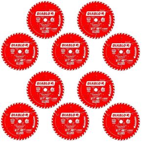 Diablo 6-1/2" x 40-Tooth ATB Precision Finishing Saw Blade (10-Pack)