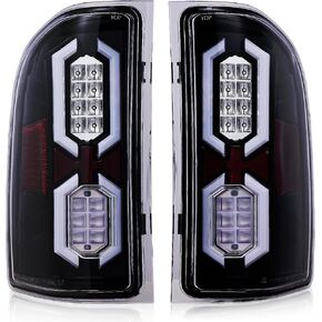 Compatible with Chevy Silverado 1500 2500 HD 3500 HD 2007-2013 Tail Lights assemblies w/o Wiring Harness tail lamp (Chrome/Red Lens) a pair