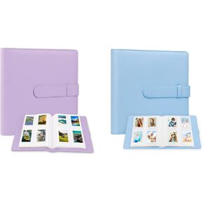 2 Pcs 256 Photos Album for Fujifilm Instax Mini Camera/Polaroid 2"x3" Pictures, 2x3 Photo Album Book for Fujifilm Instax Mini 11 9 90 70 40 8 Instant Camera, Polaroid Snap PIC-300 Z2300 Camera
