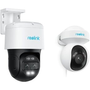 إعادة إرجاع 4K Poe Security Camera للمراقبة المنزلية ، كاميرا IP في الهواء الطلق مع رؤية ليلية ملونة ، 1x E1 Outdoor Se Poe Bundle 1x Trackmix Poe مع عدادات مزدوجة