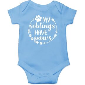 My Siblings Have Paws - Funny Baby Essentials Bodysuit - Baby Boy Clothes Newborn Girl Outfits