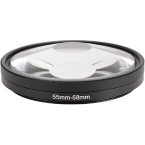 55mm Prism Lens Filter, Prism Lens Tunnel Warped Swirl Prism Blur Effect Filter, Spiral Halo Camera Lens Filter for Photography