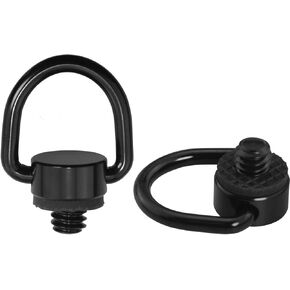 2PCS Camera Shoulder Strap Wrist Strap Lanyard Screws 1/4 inch D-Shaped Screws Width 0.78in 304 Stainless Steel for Photographic Equipment Tripods Monopods Ball Head Black
