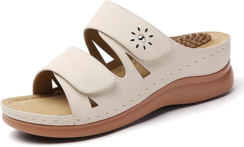 Tilocow Sandals Women Wedge Shoes - Orthopedic Comfortable Arch Support Platform Sandals for Women Wedge Summer Dressy Casual Bunion Breathable Shoes in Kuwait