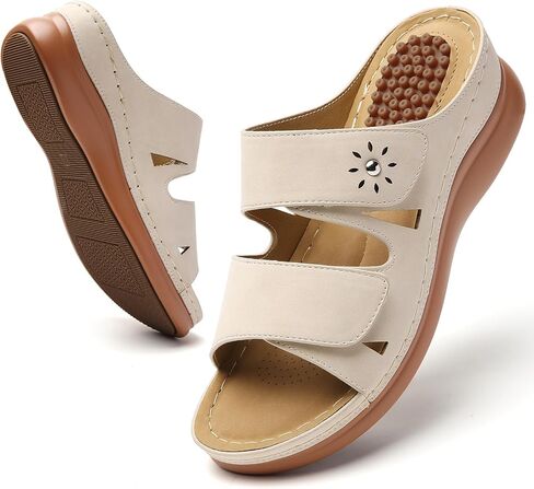 Tilocow Sandals Women Wedge Shoes - Orthopedic Comfortable Arch Support Platform Sandals for Women Wedge Summer Dressy Casual Bunion Breathable Shoes in Kuwait