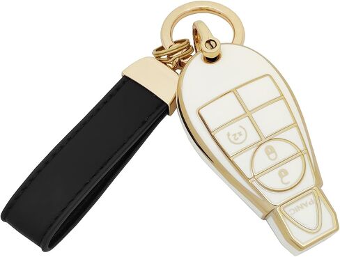 TPU Protector Key Fob Cover fit for Dodge Ram Challenger Durango Chrysler 300 JeepKey Fob (Black) in Saudi Arabia