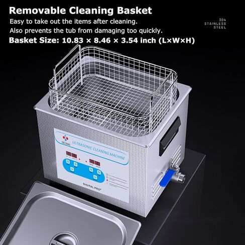 آلة التنظيف بالموجات فوق الصوتية 30L 40 كيلو هرتز آلة مجوهرات رقمية مسخنة in Kuwait