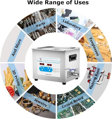 آلة التنظيف بالموجات فوق الصوتية 30L 40 كيلو هرتز آلة مجوهرات رقمية مسخنة in Kuwait