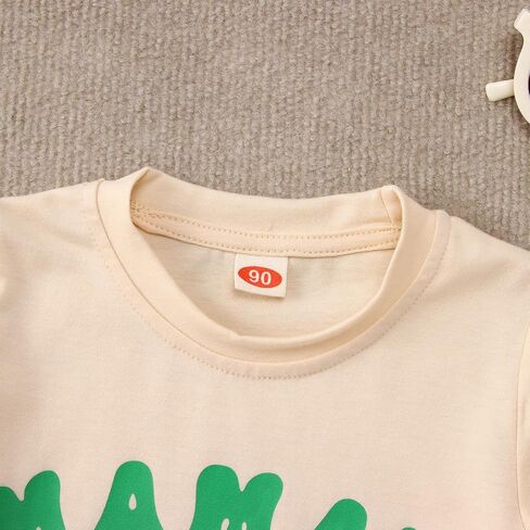 Ritatte Toddler Baby Boys Girls St Patricks Day Shirt Mamas Lucky Charm T-Shirt Shamrock Irish Graphic Short Sleeve Tee Top in Saudi Arabia