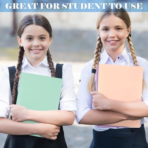 3 Pcs 8.5 x 11 Inch 3 Pocket Tri fold Pocket Folders with Business Card Holder Plastic Pastel 3 Pocket Folder for Letter Size Paper Office Use, 3 Colors(Pastel) in Kuwait