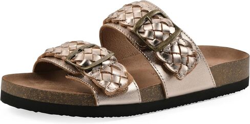 WHITE MOUNTAIN Women's Hey Hey Braided Double-Buckle Signature Comfort-Molded Footbed Sandal in Saudi Arabia