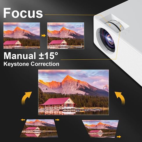 【التركيز الإلكتروني】جهاز عرض SCREENMAX صغير محمول، جهاز عرض مزود بتقنية 5G WIFI Bluetooth، ومكبرات صوت مزدوجة، وجهاز عرض فيديو للمسرح المنزلي 1080 بكسل، وجهاز عرض أفلام LED خارجي، متوافق مع وحدات التحكم في الألعاب، والكمبيوتر الشخصي، والهاتف in Kuwait