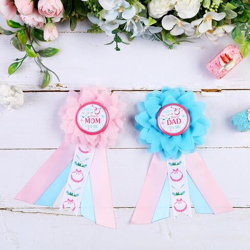 Putters Or Pearls Gender Reveal Maternity Sash Kit, Blue Or Pink Golf Baby Shower Belly Belt and Mom To Be Dad To Be Corsage Pins, New Parent Pregnancy Announcement Photo Props Party Supplies in Kuwait