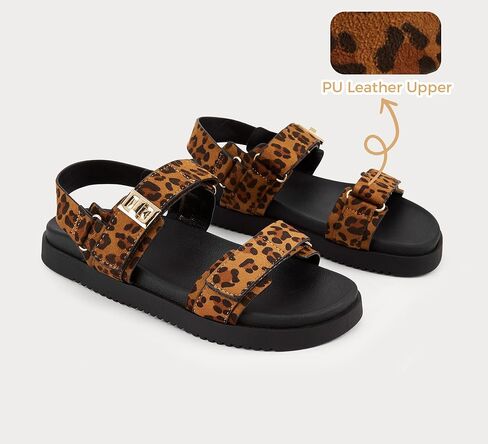LUCKY STEP Women's Flat Sandals Casual Open Toe Beach Sandals Adjustable Double Strap Summer Sandals in Saudi Arabia
