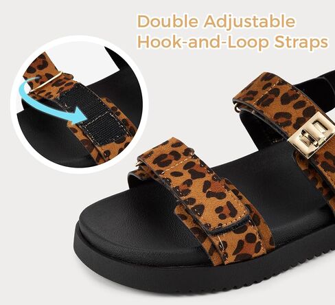 LUCKY STEP Women's Flat Sandals Casual Open Toe Beach Sandals Adjustable Double Strap Summer Sandals in Saudi Arabia