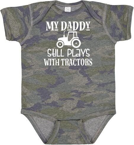 inktastic Farmer My Daddy Still Plays with Tractors Baby Bodysuit in Saudi Arabia