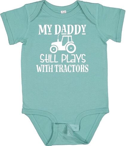 inktastic Farmer My Daddy Still Plays with Tractors Baby Bodysuit in Saudi Arabia