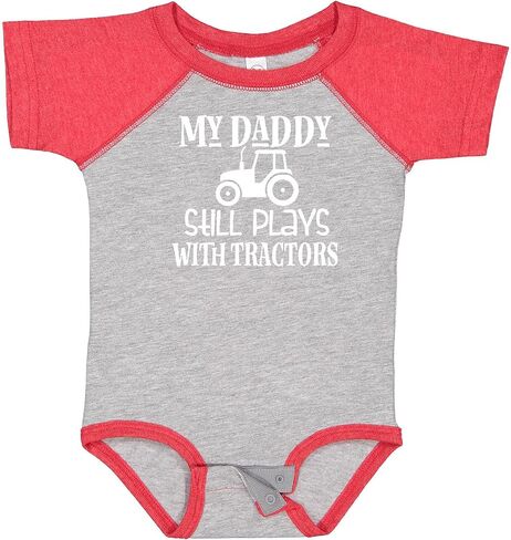 inktastic Farmer My Daddy Still Plays with Tractors Baby Bodysuit in Saudi Arabia