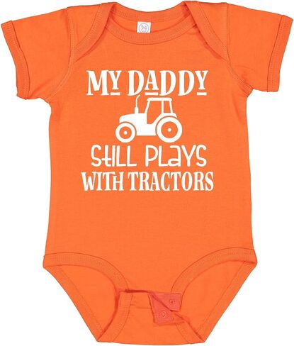 inktastic Farmer My Daddy Still Plays with Tractors Baby Bodysuit in Saudi Arabia