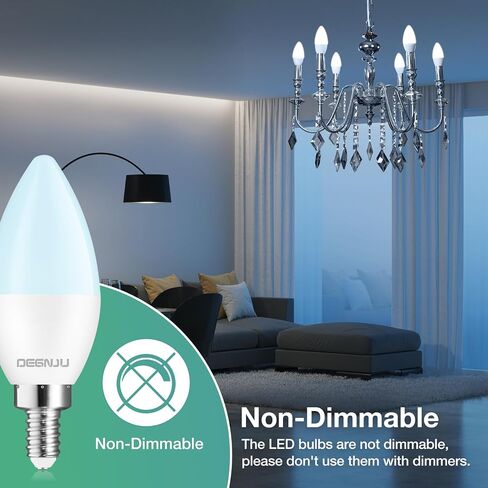 20 حزمة LED مصابيح Candelabra 60 واط مكافئة ، E12 LED LED LIGHT 5000K ، TYPE B LIGHT LIGHT ، LED BLUBS 5.5W ، Candelabra Base Plubs 120V ، B11 Candle Light Light in Kuwait