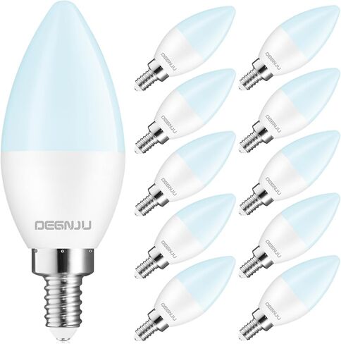 20 حزمة LED مصابيح Candelabra 60 واط مكافئة ، E12 LED LED LIGHT 5000K ، TYPE B LIGHT LIGHT ، LED BLUBS 5.5W ، Candelabra Base Plubs 120V ، B11 Candle Light Light in Kuwait