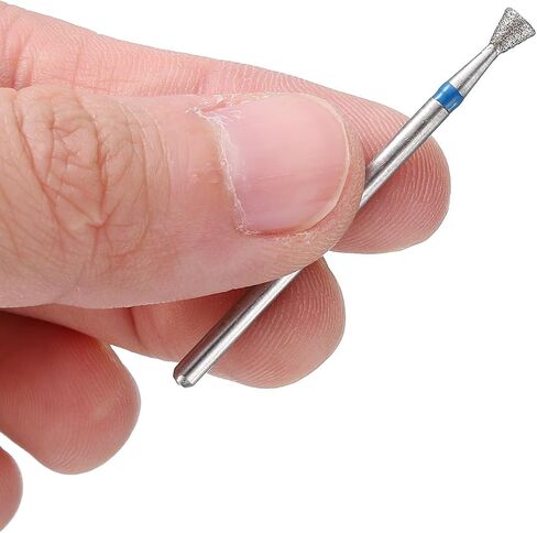 HARFINGTON 120-140 Grits Diamond Grinding Bit 2.5mm Inverted Cone Head 2.35mm Shank 2.5mm Length Stone Sanding Drill Bits Rotary Tool for Ceramic Glass Nails Grinding Polishing in Saudi Arabia