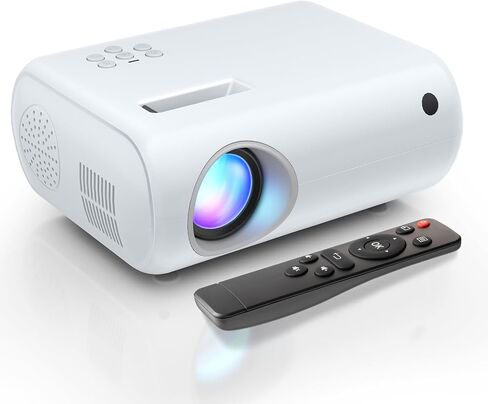 CLOKOWE Mini Projector, 4K 1080P Support projector with wifi and bluetooth, 270°Adjustable Stand Outdoor Home Theater galaxy Projector with Android TV OS & 8000+APPS for Phone/TV Stick/Laptop/HDMI in Saudi Arabia